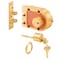 Prime-Line Bronze Deadlock, 687A, Double Cylinder, Flat Strike, Brass (Single Pack) SE 19326 - alternate 2